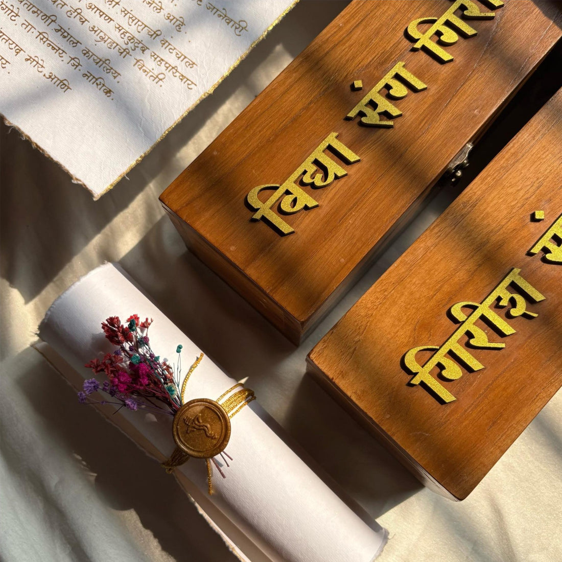 Wooden Box Wedding Invites