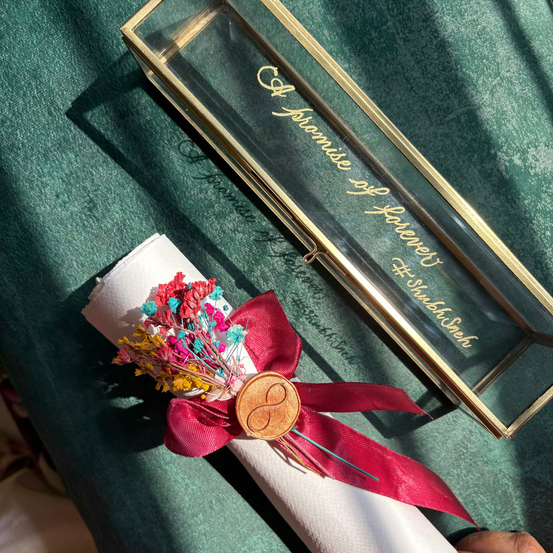 Engraved Scroll Box Invitation