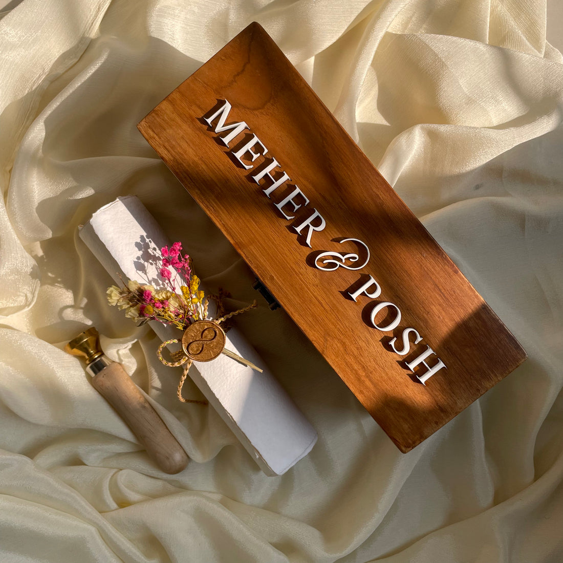 Wooden Box Wedding Invites